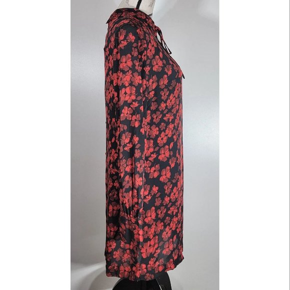 Alexander McQueen Black and Red Floral Mini Dress Size IT 38 NWT - Picture 3 of 6